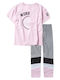 Nek Kids Wear Παιδικό Σετ με Κολάν Καλοκαιρινό 2τμχ Ροζ