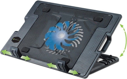 Techly Cooling Pad για Laptop έως 17.3" με 1 Ανεμιστήρα και Φωτισμό (ICOOL-CP12TY)