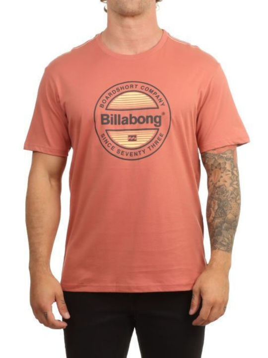 Billabong Ocean Ανδρικό T-shirt Ροζ με Λογότυπο