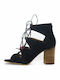 Suede Sandalen Schwarz