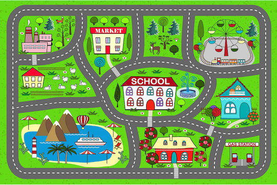 Beverly Hills Polo Club Kids Rug Drumul Portocaliu 100x150cm