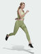 Fastimpact Women's Cropped Running Legging Shiny & High Waisted Magic Lime
