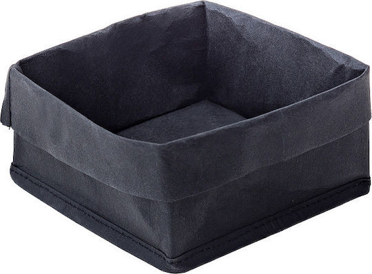 Leone Coș de pâine material textil Negru 14x14x10cm