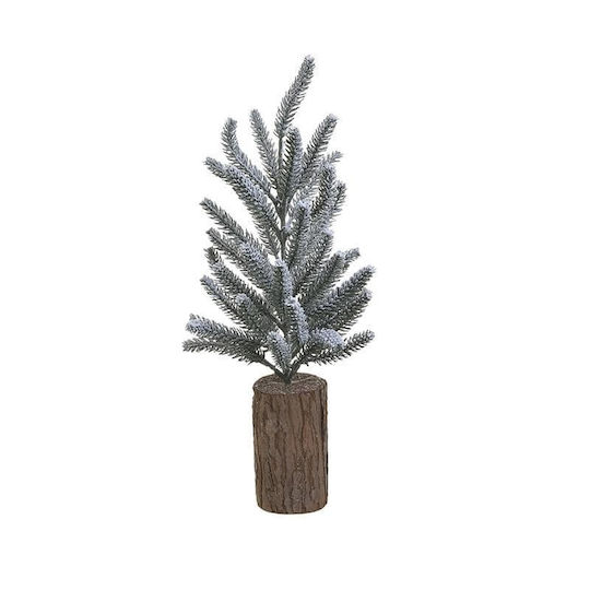 Christmas Decorative Snowy Wood Tree 44cm Green