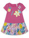 Children's Dress Short Sleeve Tulle Floral Multicolour