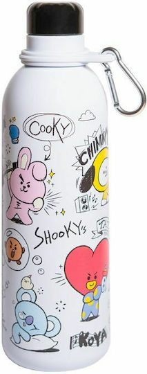Grupo Erik BT21 Bottle Thermos Stainless Steel BPA Free 500ml White