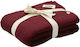 Bibs Swaddle Πάνα Αγκαλιάς από Μουσελίνα Κόκκινο 120x120εκ.