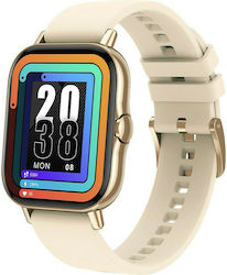 NO.1 DT94 43mm Smartwatch with Heart Rate Monitor (Beige)