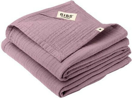 Bibs Cloth Muslin Changing Pads Purple 70x70cm. 2pcs