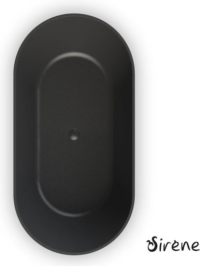 Sirene Cusco Freistehende Badewanne Marmor 165x85cm Schwarz Matt Sirene Cusco Freistehende Badewanne Marmor 165x85cm Schwarz Matt