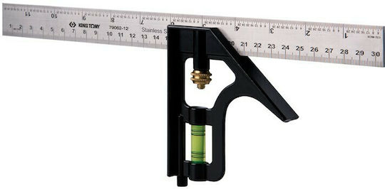 King Tony Winkelmesser Zimmerleute Aluminium Länge 30,5cm mit Wasserwaage