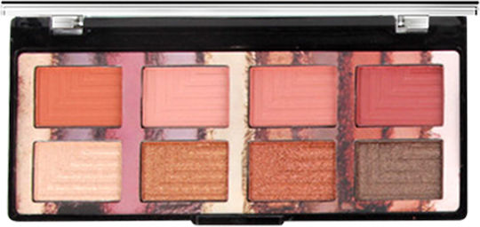 Miss Rose 8 Color Παλέτα με Σκιές Ματιών σε Στερεή Μορφή 120gr
