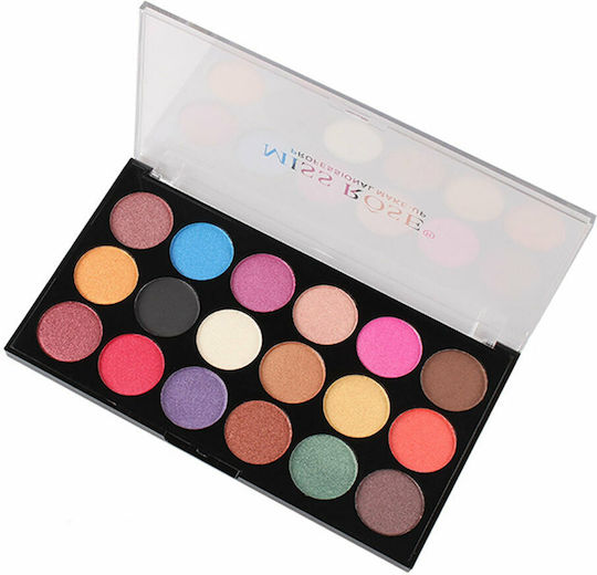 Miss Rose 18color Circle Παλέτα με Σκιές Ματιών σε Στερεή Μορφή 250gr