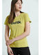 BodyTalk Γυναικείο Αθλητικό T-shirt Κίτρινο