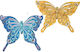 JK Home Decoration Osterdekorationen & Ornamente Stoff-Schmetterling Set 6 Stück (Verschiedene Farben)