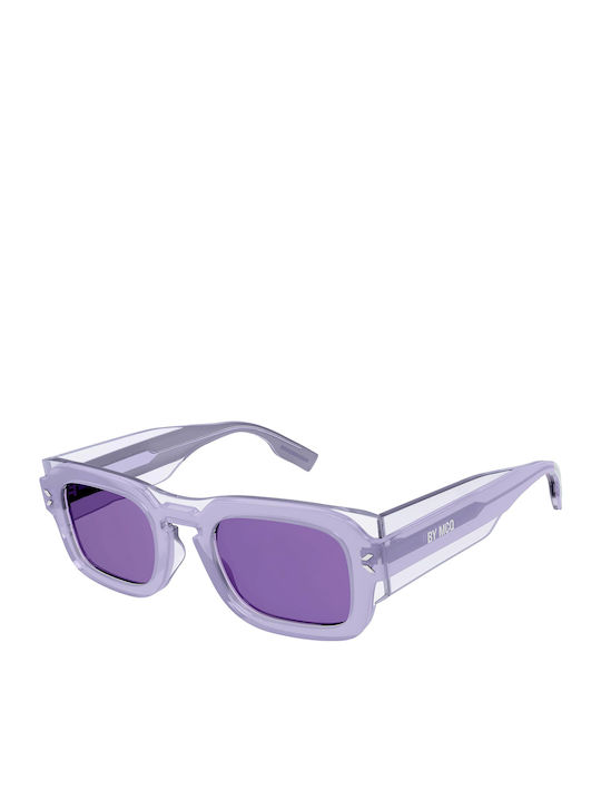 Alexander McQueen Unisex Ochelari de soare cu Violet Cadru și Violet Lentilă