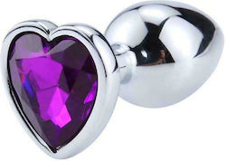 LateToBed AfterDark Anal Plug & Heart Jewel Analplug Klein Purple Lavender AD-247