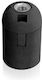 Panafan Power Socket with Socket E27 in Black color Set 1pcs 15-00127-2
