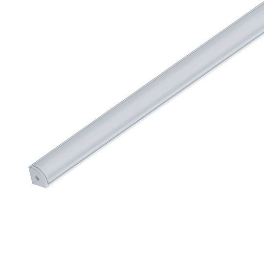 Elmark Профил на алуминиеви ленти LED за открито Ъглово с опал протектор 100x2.7x2.7см