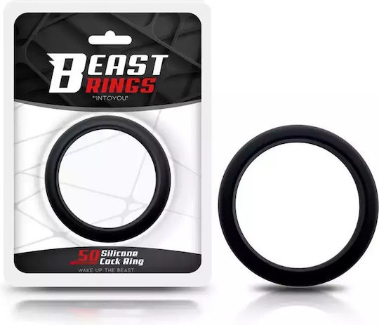 IntoYou Solid Silicone Cock Ring Cock Ring Cock Silicon Black