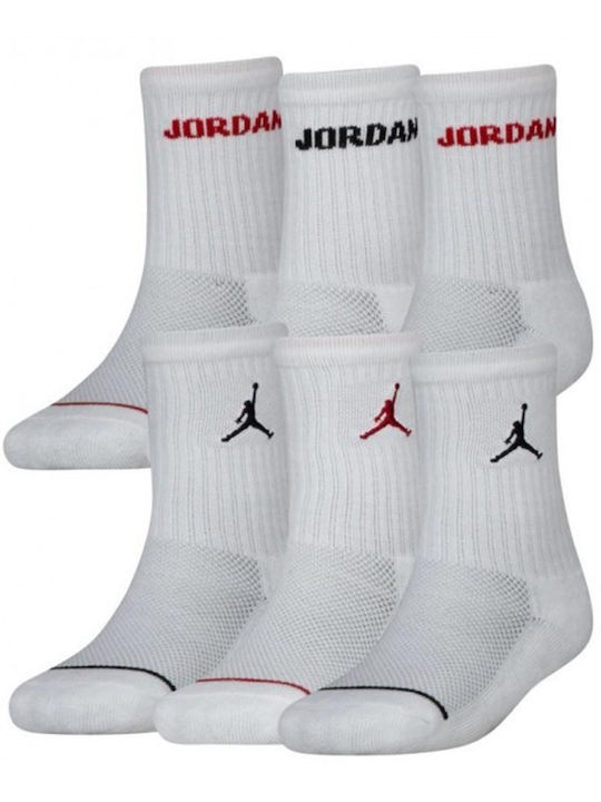 Jordan Boys 6 Pack Knee-High Sport Socks White