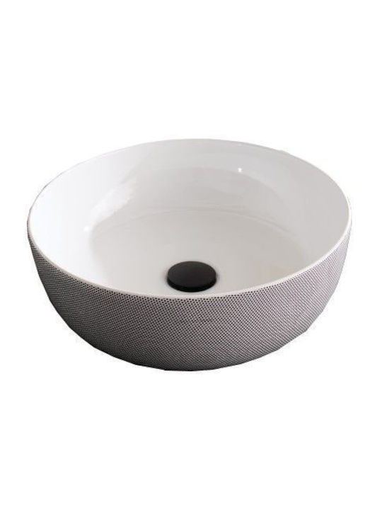 Scarabeo Glam Vessel Sink Porcelain 39x39x14cm Black