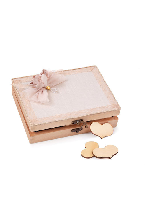 Olga Zafeiraki ZAF2080A Wedding Wish Box Beige 21x16x5cm