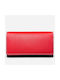 Women's Leather Wallet Forest F008-Black/Red