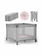 Momi Mamu Park with Mattress Gray 100x100cm