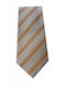 Krawatte Hochwertiger Stoff Handgefertigtes Produkt Qualitätskontrolle für jedes Stück einzeln gestreift gelb