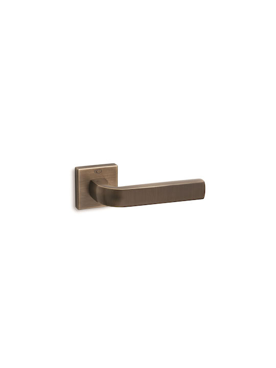 Convex Lever Front Door Left 1115 with Rosette Bronze