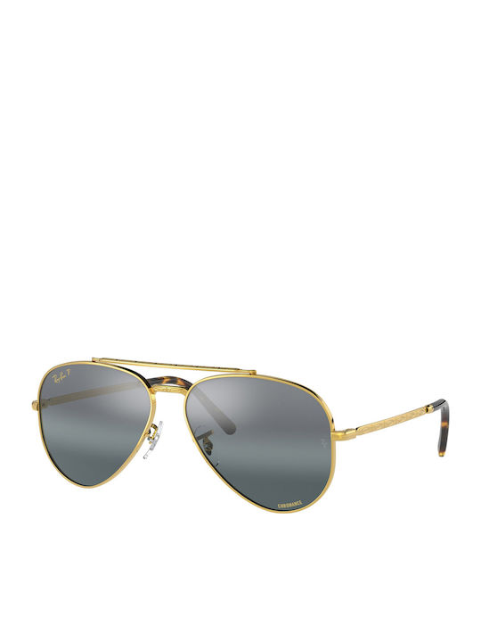 Ray Ban Aviator Unisex Γυαλιά Ηλίου με Χρυσό Μεταλλικό Σκελετό και