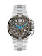 GC Watches Ανδρικό Ρολόι 45mm Χρονογράφος Μπαταρίας με Ασημί Μεταλλικό Μπρασελέ