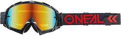 O'neal Motocross Goggles B-10 Camo V.22 Black/Red/Iridium Visor