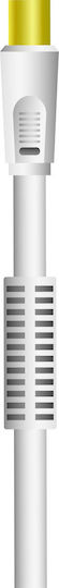 Crystal Audio Antennenkabel Coax-Stecker - Coax-Buchse Weiß 4m DB80-4 1 Stück