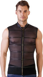 Nek Nek Wetlook Powernet Sleeveless Shirt Black
