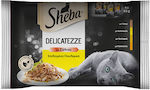 Sheba Delicatezze Wet Food for Cats In Pouch with Poultry 4pcs 85gr