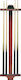 Nir Italia Cue Rack Wall-mounted Billiard Cue Rack Case for 6 Billiard Sticks 17149