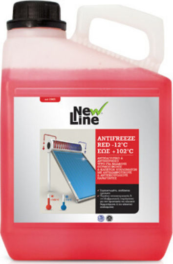 New Line Antifreeze Red -12°C + 102°C Αντιψυκτικό Υγρό Ηλιακού Θερμοσίφωνα 5L