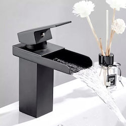 PO24 Mixing Waterfall Sink Faucet Black