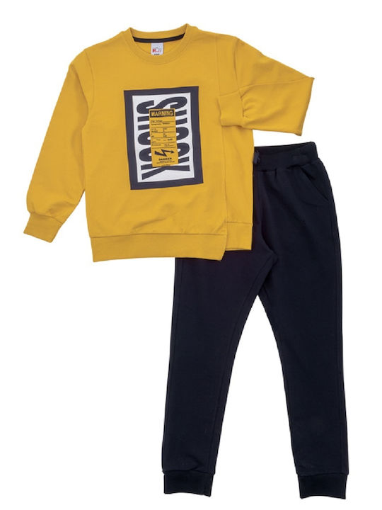 Funky Kids Sweatpants Set Yellow 2pcs