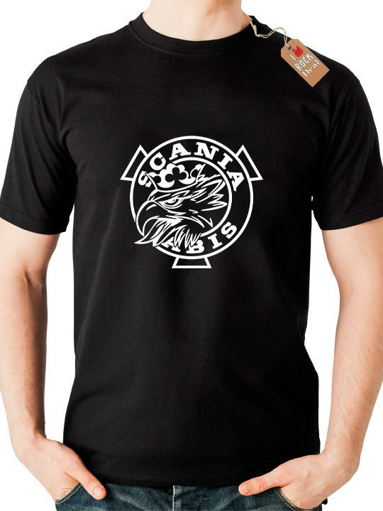 Pegasus Scania Truck T-shirt Black Cotton