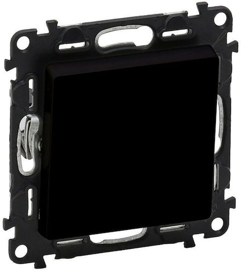 Legrand Valena Life Recessed Electrical Wall Switch One-Way Without Frame Aller Retour Black