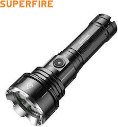 Supfire Rechargeable Flashlight LED Waterproof IP44 with Maximum Brightness 2700lm R3-P90