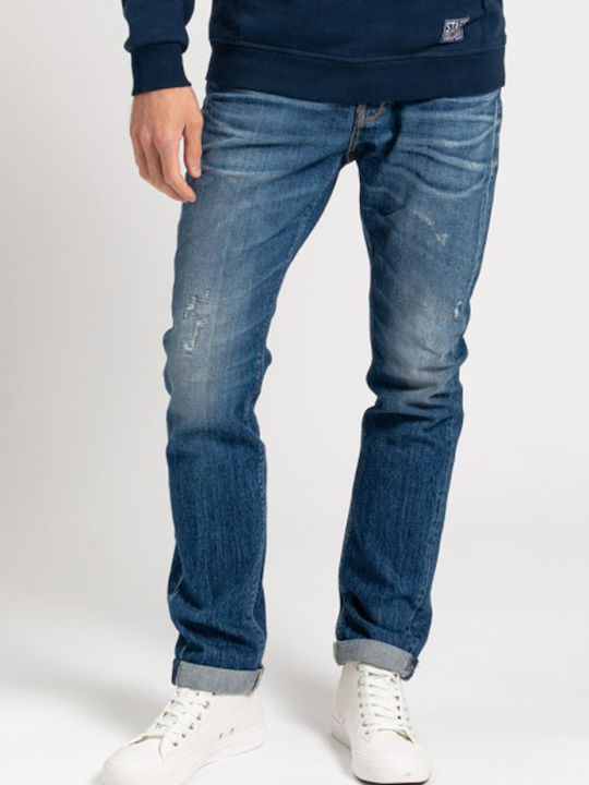 Staff Herren Jeanshose in Slim Fit Blau