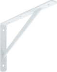 Heavy-Duty Metallic Corner Shelf White 400x250mm 580106.0005