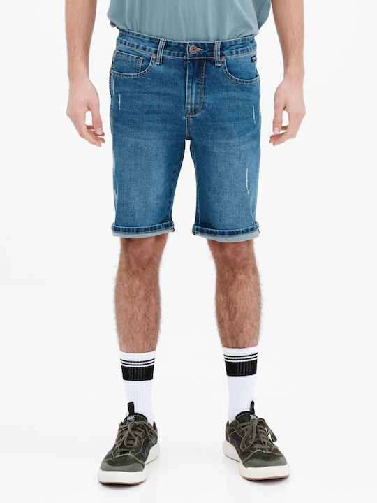 Basehit Ανδρική Βερμούδα Τζιν Blue Denim