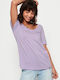 Superdry Katie Scoop Feminin Tricou Lila