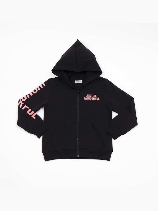 Trax Kinder-Sweatjacke mit Kapuze Schwarz