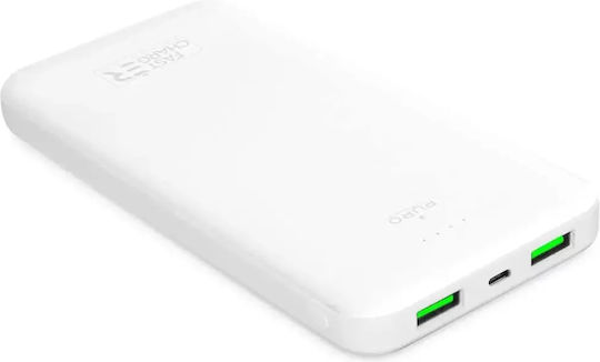 Puro Fast Charger Power Bank 20000mAh cu 2 Porturi USB-A și Port USB-C Alb